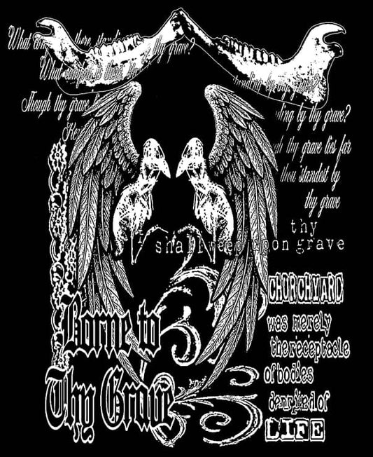 BORNE TO THY GRAVE POSTER BLACK